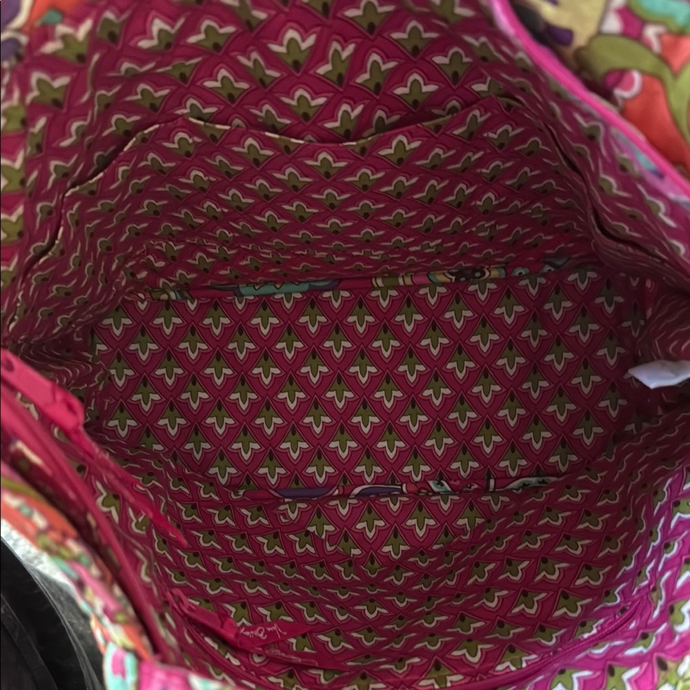 Vera Bradley Pink and Orange Floral Tote - Picture 2 of 4